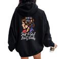 Just A Girl Who Loves Books Libros Women Oversized Hoodie Back Print Black