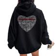 Message D'amour Positif Be A Nice Human Be Kind Sweat à capuche oversize pour femme avec imprimé dans le dos Black