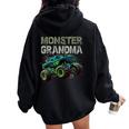 Monster Truck Grandma Family Matching Monster Truck Lovers Women Oversized Hoodie Back Print Black