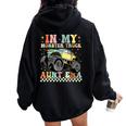 In My Monster Trucks Aunt Era Groovy Family Matching Women Oversized Hoodie Back Print Black