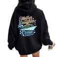 Mother And Daughter Cruise 2025 Mom Daughter Trip 2025 Women Oversized Hoodie Back Print Black