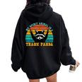 My Spirit Animal Raccoon Hoodie – Oversized Back Print for Women Black