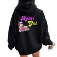 Patinador En Línea Roller Girl Patinaje Derby Sport Women Oversized Hoodie Back Print Black