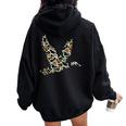 Pink Camo Duck Hunting Old School Camouflage Hunters Women Oversized Hoodie Back Print Black