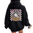 Possum & Raccoon Team Women's Oversized Hoodie - Back Print Black
