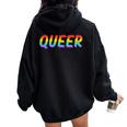 Queer Shirt LGBT Pride Gay Lesbian LGBTQ Shirt Women Men Women Oversized Hoodie Back Print Black Queer Shirt LGBT Pride Gay Lesbian LGBTQ Shirt Women Men Women Oversized Hoodie Back Print Black