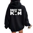 Raccoon Lover Oversized Hoodie for Mom | Animal Back Print Tee Black