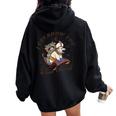 Raccoon & Possum Hoodie - Oversized Women's Back Print Casual Black
