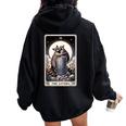 Raccoon Tarot 'The Lovers' Women's Oversized Hoodie - Boho Bliss Black