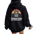Raccoon Trash Can Hoodie - Oversized Street Style for Men, Women & Kids Black