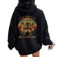 Raccoon Trash Panda Women's Oversized Hoodie - Fun Kids Cartoon Back Print Black