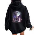 Rats Howling At The Moon Shirt Rat Women Oversized Hoodie Back Print Black