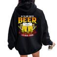 Regalo Original Friki S Cerveza Beer Lo Dejo Todo Sin Mangas Women Oversized Hoodie Back Print Black