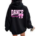Retro Dance Mama Pink Coquette Bow Game Day Season Women Women Oversized Hoodie Back Print Black