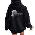 Roma Coliseo Italia Italia Anfiteatro Romano Me Encanta Roma Women Oversized Hoodie Back Print Black