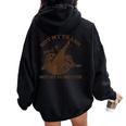 Sarcastic Raccoon Oversized Women's Hoodie - Funny Back Print Black