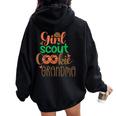 Scout For Girl Cookie Grandma Scouting Family Matching Women Oversized Hoodie Back Print Black