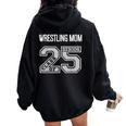 Senior Wrestling Mom 2025 Wrestling Mom Senior 25 3 Women Oversized Hoodie Back Print Black