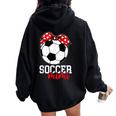 Soccer Mimi Grandma Mimi Of A Soccer Player Mimi Women Oversized Hoodie Back Print Black
