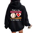 That's My Grandson Out There Baseball Mother's Day Grandma Women Oversized Hoodie Back Print Black That's My Grandson Out There Baseball Mother's Day Grandma Women Oversized Hoodie Back Print Black