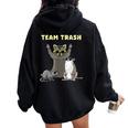 Trash Animals Oversized Women's Hoodie | Opossum Raccoon Rat Design Black