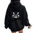 Trash Panda Raccoon Hoodie - Oversized Women's Meme Apparel Black