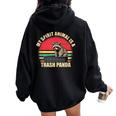 Trash Panda Raccoon Oversized Hoodie for Women - Casual Style Black