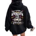 Una Chica Fabulosa Divertido Adolescentes Chica Joven Women Oversized Hoodie Back Print Black
