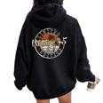 Vintage 1945 80Th Birthday For 80 Year Old Women Oversized Hoodie Back Print Black