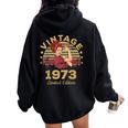 Vintage 1973 Made In 1973 48Th Birthday 48 Years Women Oversized Hoodie Back Print Black