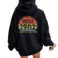 Vintage 1982 Edición Limitada Retro Hecho En 1982 Hombres Es Women Oversized Hoodie Back Print Black