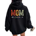 Vintage Mom Est 2025 Promoted To Mommy Mother's Day 2025 Women Oversized Hoodie Back Print Black