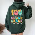 100 Days Of Second Grade 100Th Day Of School 2Nd Grade Women Oversized Hoodie Back Print Forest