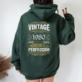 45 Cumpleaños 45 Años Hombre Intage 1980 Regalo Women Oversized Hoodie Back Print Forest