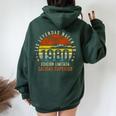 45 Cumpleaños Hombre 45 Años Marzo 1980 Regalo Women Oversized Hoodie Back Print Forest