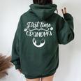 Abuela Primeriza Primeraez Embarazo Abuelo Embarazada Women Oversized Hoodie Back Print Forest
