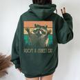 Adopt A Street Cat Oversized Hoodie - Animal Art Back Print Forest