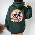 Adopt A Street Cat Opossum Raccoon Skunk Vintage Women Oversized Hoodie Back Print Forest