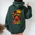 Black History Queen Black History Month African Womens Women Oversized Hoodie Back Print Forest