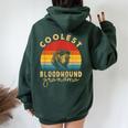 Bloodhound Coolest Grandma For Bloodhound Mom Women Oversized Hoodie Back Print Forest
