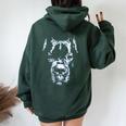 Cane Corso Mastín Italiano Cabeza De Perro Cuello Women Oversized Hoodie Back Print Forest