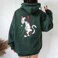 Cat Lovers Kitty Dueño Niñas Niños Es Women Oversized Hoodie Back Print Forest