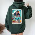 Cool Mama Club Tarot Card Skeleton Halloween Women Oversized Hoodie Back Print Forest