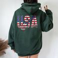 Country Musique Retro Guitare Musique Usa Country Sweat à capuche oversize pour femme avec imprimé dans le dos Forest