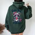 Cute Raccoon Oversized Hoodie for Women - Funny Summer Back Print Forest