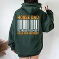 Dad Of Horse Lover Equestrian Horseback Rider Horse Riding Women Oversized Hoodie Back Print Forest