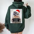 Dear Santa I Can Explain Christmas Raccoon Women Oversized Hoodie Back Print Forest