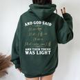 Dios Dijo Y Luego Había Luz Maxwell Ecuación Matemáticas Geek Cuello Women Oversized Hoodie Back Print Forest