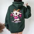 Dulce Cabra Entrenamiento Fresco Diseño Fitness Gimnasio Entrenamiento Women Oversized Hoodie Back Print Forest
