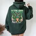 Exciting Whites Apparel Eagles Women Oversized Hoodie Back Print Forest